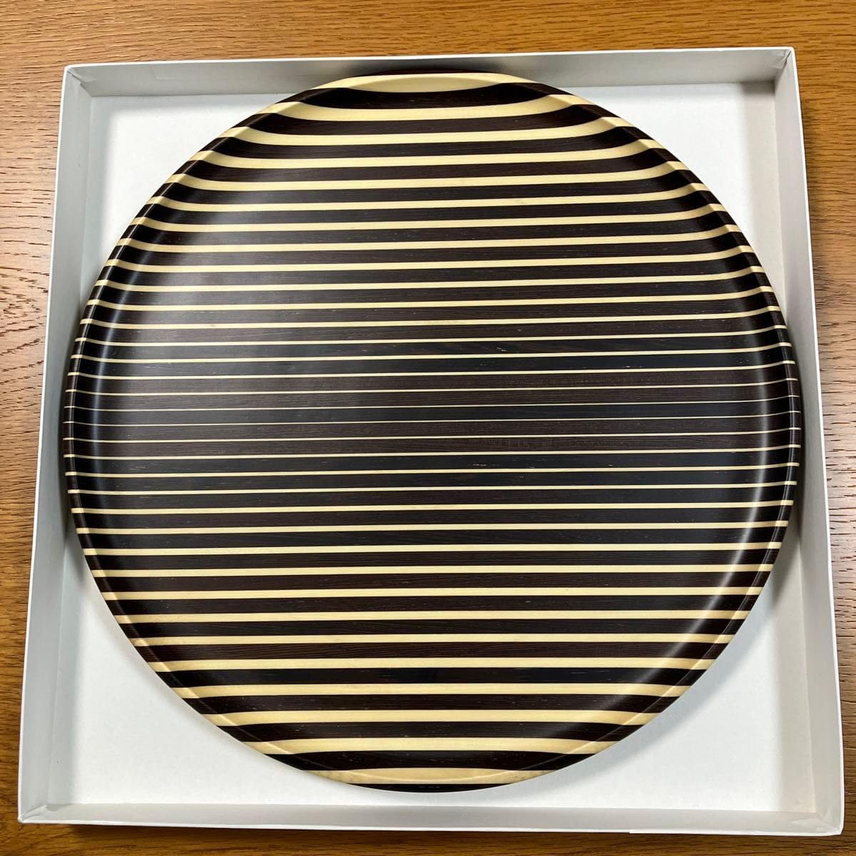 箱根寄木細工 丸盆 金指勝悦 かなざし 金指ウッドクラフト 箱根